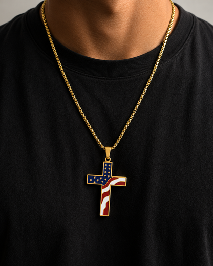 Bill's: America Cross Necklace